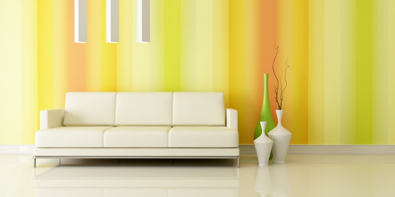 bright and multicolr living room